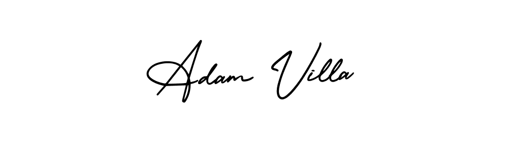 Use a signature maker to create a handwritten signature online. With this signature software, you can design (AmerikaSignatureDemo-Regular) your own signature for name Adam Villa. Adam Villa signature style 3 images and pictures png