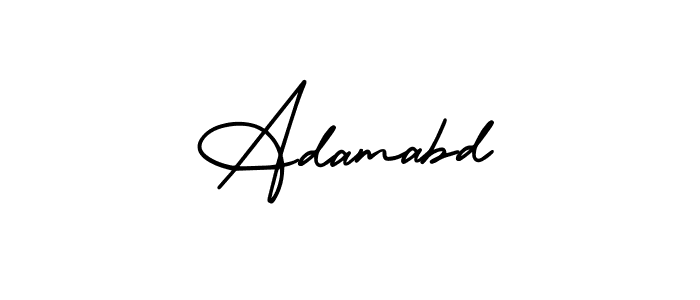 It looks lik you need a new signature style for name Adamabd. Design unique handwritten (AmerikaSignatureDemo-Regular) signature with our free signature maker in just a few clicks. Adamabd signature style 3 images and pictures png