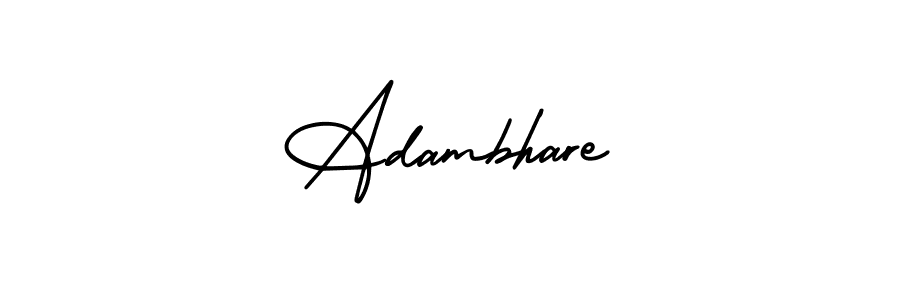 Design your own signature with our free online signature maker. With this signature software, you can create a handwritten (AmerikaSignatureDemo-Regular) signature for name Adambhare. Adambhare signature style 3 images and pictures png