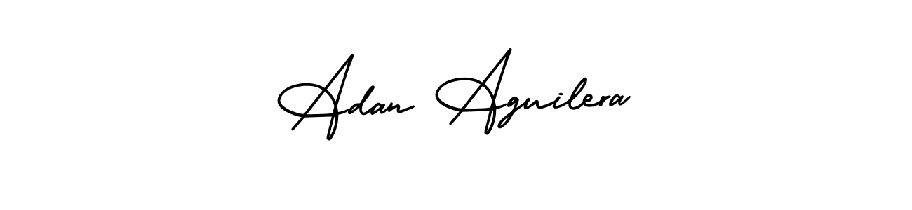 Create a beautiful signature design for name Adan Aguilera. With this signature (AmerikaSignatureDemo-Regular) fonts, you can make a handwritten signature for free. Adan Aguilera signature style 3 images and pictures png