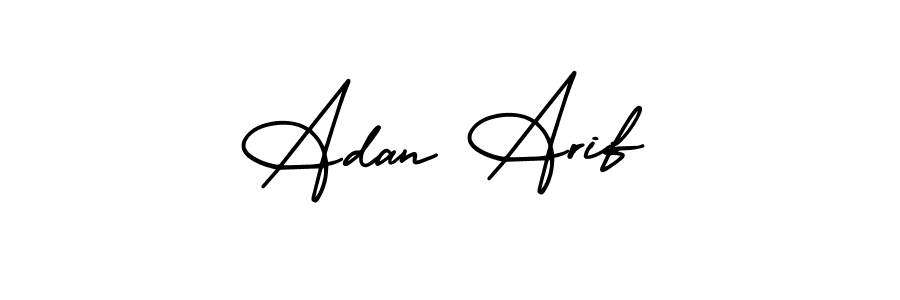 How to make Adan Arif name signature. Use AmerikaSignatureDemo-Regular style for creating short signs online. This is the latest handwritten sign. Adan Arif signature style 3 images and pictures png