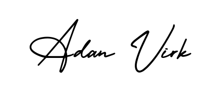 A dynamic signature style for Adan Virk using AmerikaSignatureDemo-Regular script. Designed to look authentic, handwritten, and professional. Adan Virk signature style 3 images and pictures png