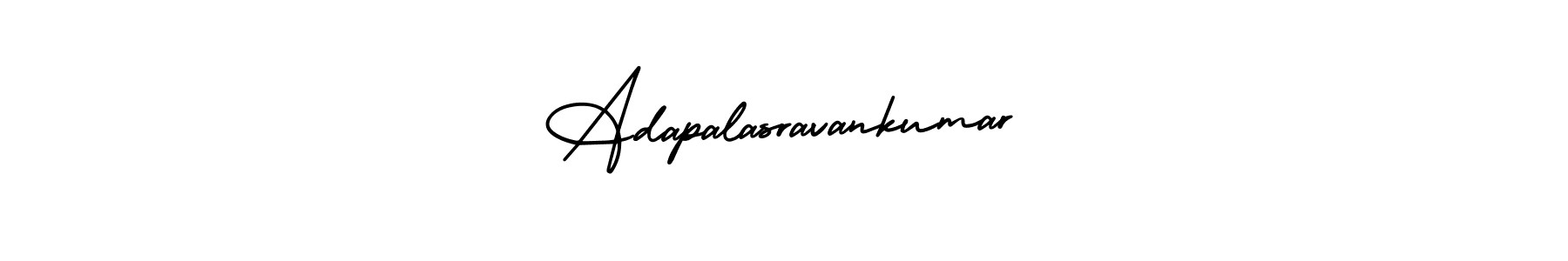 The best way (AmerikaSignatureDemo-Regular) to make a short signature is to pick only two or three words in your name. The name Adapalasravankumar include a total of six letters. For converting this name. Adapalasravankumar signature style 3 images and pictures png