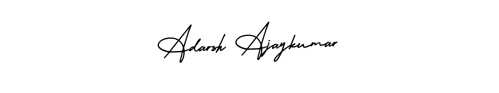How to Draw Adarsh Ajaykumar signature style? AmerikaSignatureDemo-Regular is a latest design signature styles for name Adarsh Ajaykumar. Adarsh Ajaykumar signature style 3 images and pictures png