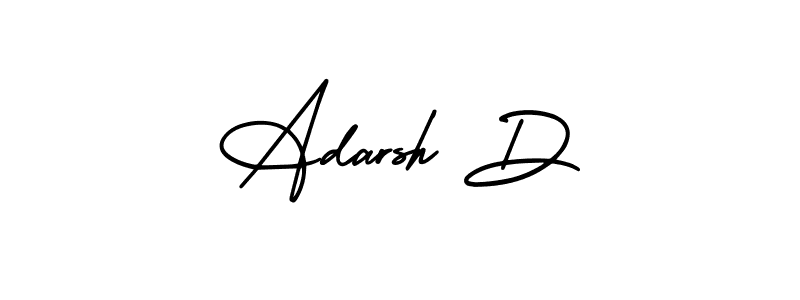 It looks lik you need a new signature style for name Adarsh D. Design unique handwritten (AmerikaSignatureDemo-Regular) signature with our free signature maker in just a few clicks. Adarsh D signature style 3 images and pictures png