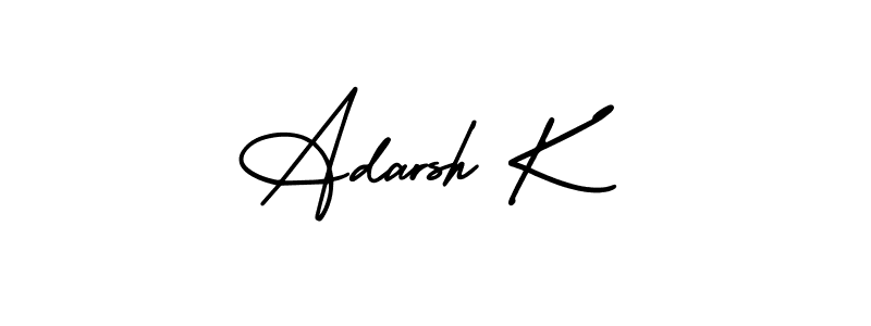 Make a beautiful signature design for name Adarsh K. Use this online signature maker to create a handwritten signature for free. Adarsh K signature style 3 images and pictures png