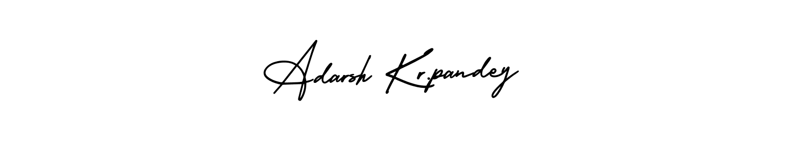 This is the best signature style for the Adarsh Kr.pandey name. Also you like these signature font (AmerikaSignatureDemo-Regular). Mix name signature. Adarsh Kr.pandey signature style 3 images and pictures png