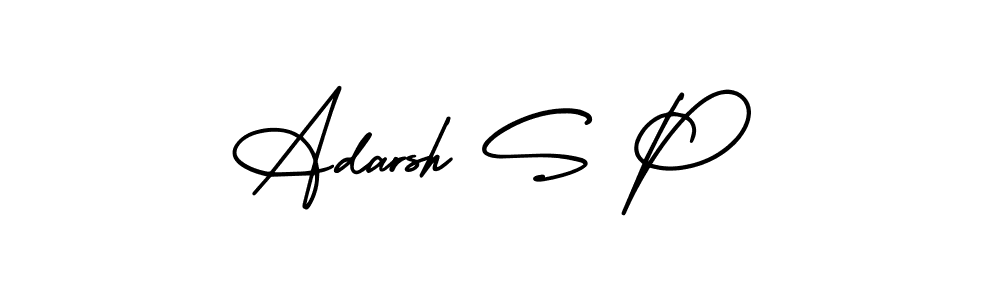 Create a beautiful signature design for name Adarsh S P. With this signature (AmerikaSignatureDemo-Regular) fonts, you can make a handwritten signature for free. Adarsh S P signature style 3 images and pictures png