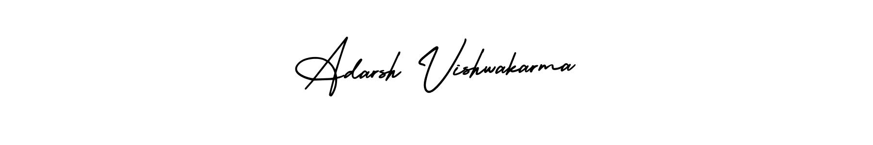 How to make Adarsh Vishwakarma name signature. Use AmerikaSignatureDemo-Regular style for creating short signs online. This is the latest handwritten sign. Adarsh Vishwakarma signature style 3 images and pictures png