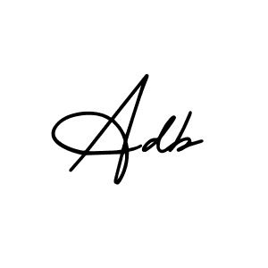 Adb stylish signature style. Best Handwritten Sign (AmerikaSignatureDemo-Regular) for my name. Handwritten Signature Collection Ideas for my name Adb. Adb signature style 3 images and pictures png