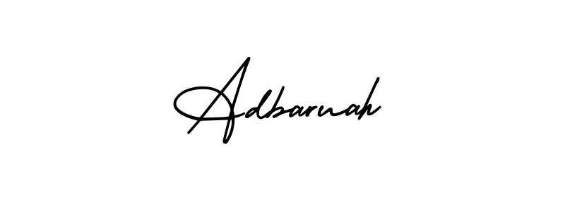 Also You can easily find your signature by using the search form. We will create Adbaruah name handwritten signature images for you free of cost using AmerikaSignatureDemo-Regular sign style. Adbaruah signature style 3 images and pictures png