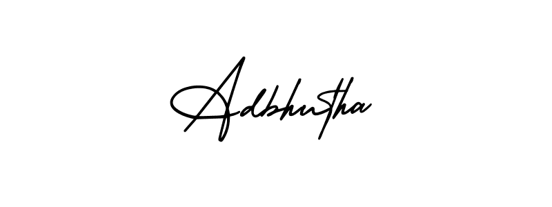 You can use this online signature creator to create a handwritten signature for the name Adbhutha. This is the best online autograph maker. Adbhutha signature style 3 images and pictures png