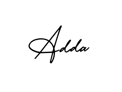 Similarly AmerikaSignatureDemo-Regular is the best handwritten signature design. Signature creator online .You can use it as an online autograph creator for name Adda. Adda signature style 3 images and pictures png