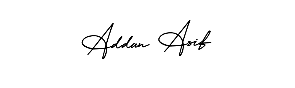 This is the best signature style for the Addan Asif name. Also you like these signature font (AmerikaSignatureDemo-Regular). Mix name signature. Addan Asif signature style 3 images and pictures png