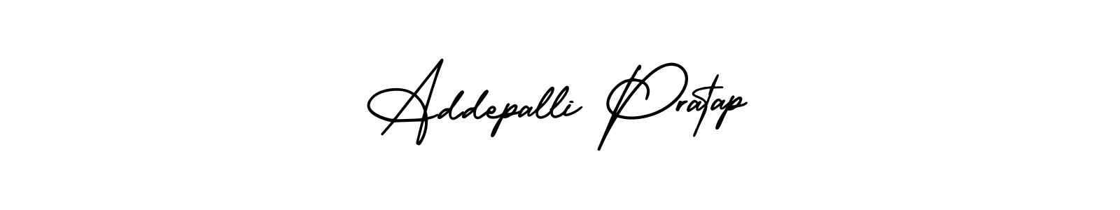 Create a beautiful signature design for name Addepalli Pratap. With this signature (AmerikaSignatureDemo-Regular) fonts, you can make a handwritten signature for free. Addepalli Pratap signature style 3 images and pictures png