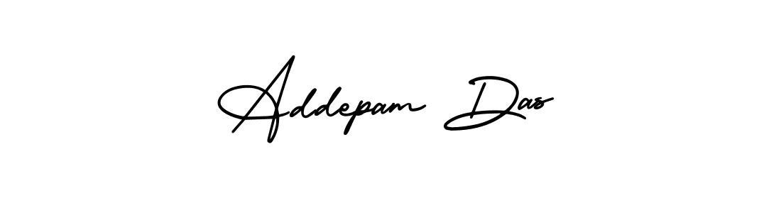 Use a signature maker to create a handwritten signature online. With this signature software, you can design (AmerikaSignatureDemo-Regular) your own signature for name Addepam Das. Addepam Das signature style 3 images and pictures png