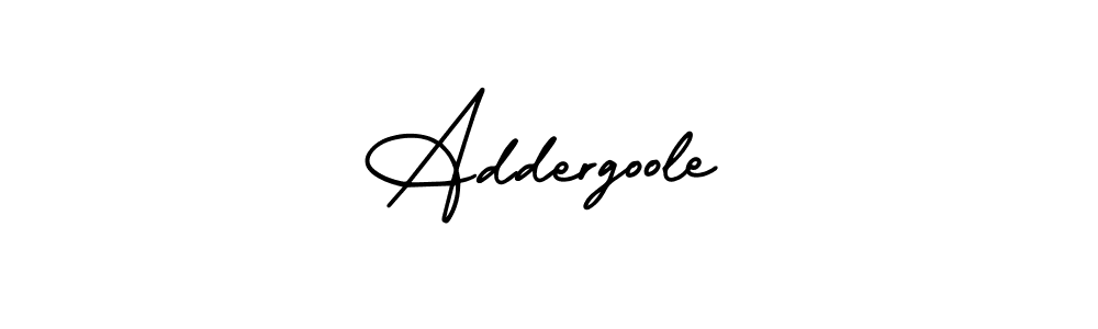 It looks lik you need a new signature style for name Addergoole. Design unique handwritten (AmerikaSignatureDemo-Regular) signature with our free signature maker in just a few clicks. Addergoole signature style 3 images and pictures png