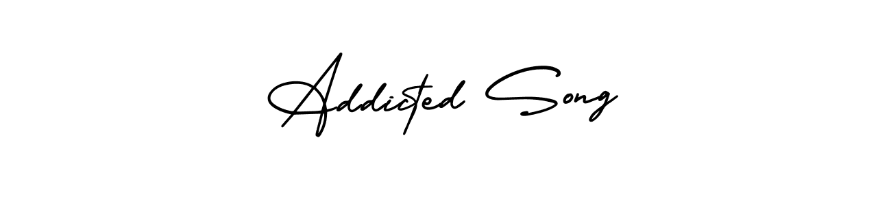 How to make Addicted Song signature? AmerikaSignatureDemo-Regular is a professional autograph style. Create handwritten signature for Addicted Song name. Addicted Song signature style 3 images and pictures png