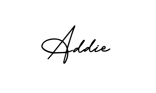 How to make Addie name signature. Use AmerikaSignatureDemo-Regular style for creating short signs online. This is the latest handwritten sign. Addie signature style 3 images and pictures png