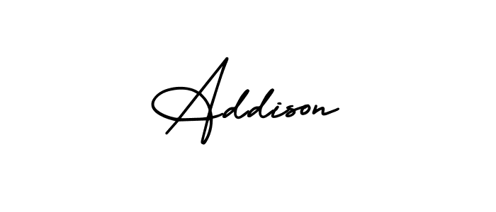 Design your own signature with our free online signature maker. With this signature software, you can create a handwritten (AmerikaSignatureDemo-Regular) signature for name Addison. Addison signature style 3 images and pictures png