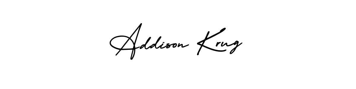 Create a beautiful signature design for name Addison Krug. With this signature (AmerikaSignatureDemo-Regular) fonts, you can make a handwritten signature for free. Addison Krug signature style 3 images and pictures png