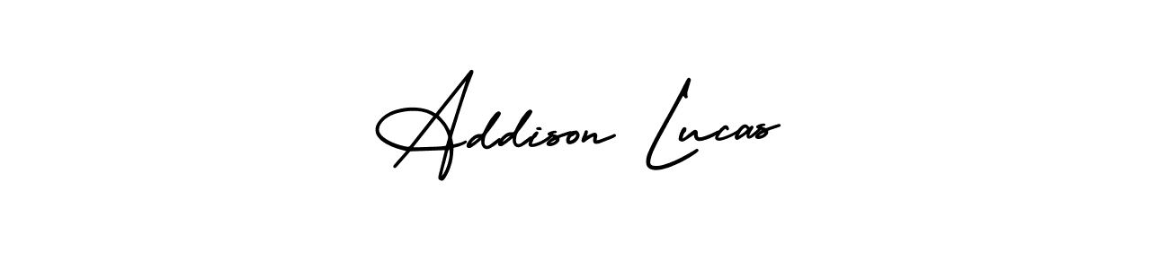 Design your own signature with our free online signature maker. With this signature software, you can create a handwritten (AmerikaSignatureDemo-Regular) signature for name Addison Lucas. Addison Lucas signature style 3 images and pictures png