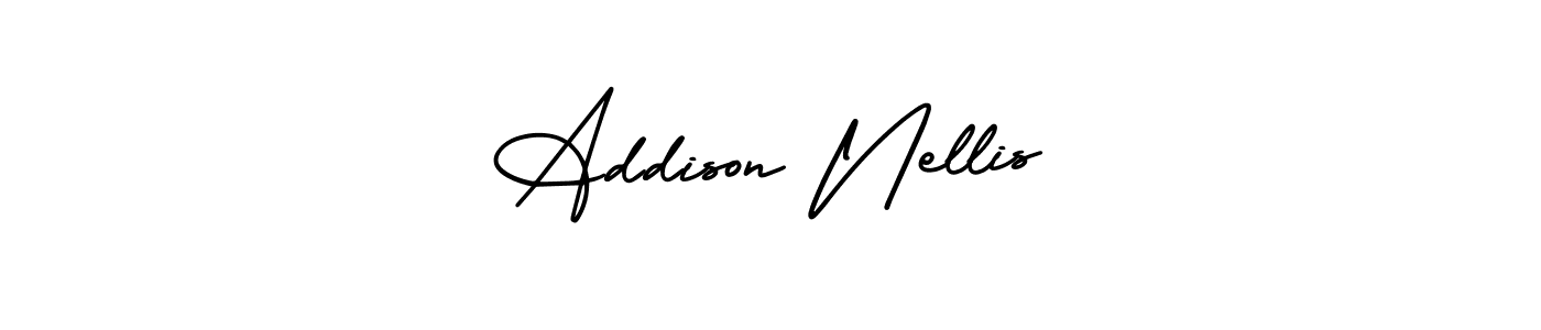 How to Draw Addison Nellis signature style? AmerikaSignatureDemo-Regular is a latest design signature styles for name Addison Nellis. Addison Nellis signature style 3 images and pictures png