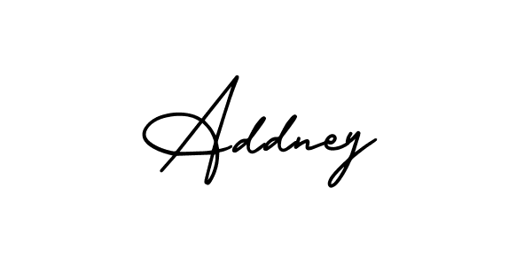You should practise on your own different ways (AmerikaSignatureDemo-Regular) to write your name (Addney) in signature. don't let someone else do it for you. Addney signature style 3 images and pictures png