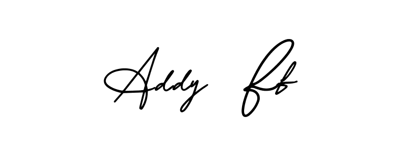 How to make Addy  Ff name signature. Use AmerikaSignatureDemo-Regular style for creating short signs online. This is the latest handwritten sign. Addy  Ff signature style 3 images and pictures png