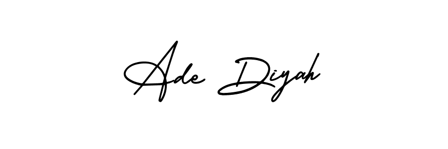 Design your own signature with our free online signature maker. With this signature software, you can create a handwritten (AmerikaSignatureDemo-Regular) signature for name Ade Diyah. Ade Diyah signature style 3 images and pictures png