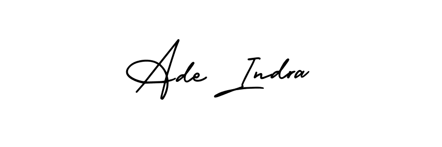 How to make Ade Indra name signature. Use AmerikaSignatureDemo-Regular style for creating short signs online. This is the latest handwritten sign. Ade Indra signature style 3 images and pictures png