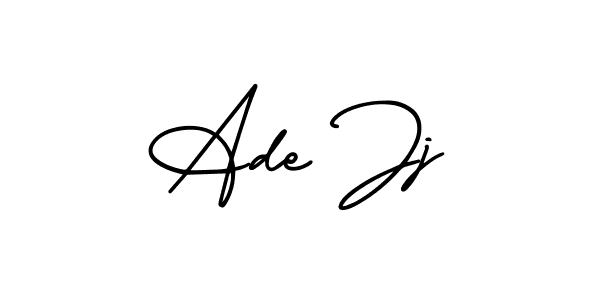 This is the best signature style for the Ade Jj name. Also you like these signature font (AmerikaSignatureDemo-Regular). Mix name signature. Ade Jj signature style 3 images and pictures png