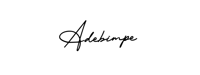 How to make Adebimpe name signature. Use AmerikaSignatureDemo-Regular style for creating short signs online. This is the latest handwritten sign. Adebimpe signature style 3 images and pictures png