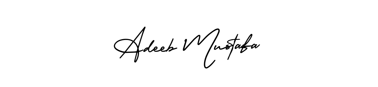 Use a signature maker to create a handwritten signature online. With this signature software, you can design (AmerikaSignatureDemo-Regular) your own signature for name Adeeb Mustafa. Adeeb Mustafa signature style 3 images and pictures png