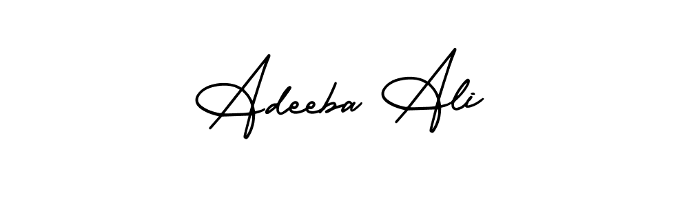 AmerikaSignatureDemo-Regular is a professional signature style that is perfect for those who want to add a touch of class to their signature. It is also a great choice for those who want to make their signature more unique. Get Adeeba Ali name to fancy signature for free. Adeeba Ali signature style 3 images and pictures png