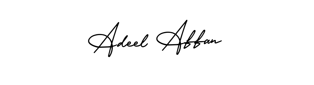 Design your own signature with our free online signature maker. With this signature software, you can create a handwritten (AmerikaSignatureDemo-Regular) signature for name Adeel Affan. Adeel Affan signature style 3 images and pictures png