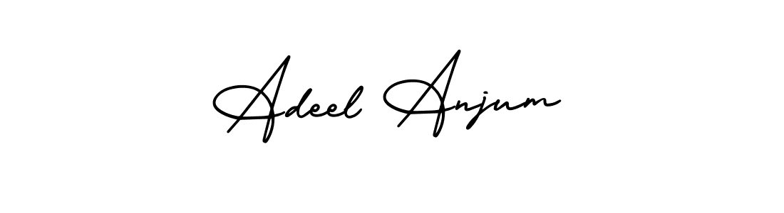 Make a beautiful signature design for name Adeel Anjum. With this signature (AmerikaSignatureDemo-Regular) style, you can create a handwritten signature for free. Adeel Anjum signature style 3 images and pictures png