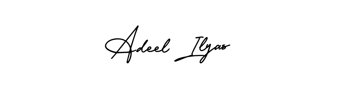 Make a beautiful signature design for name Adeel Ilyas. With this signature (AmerikaSignatureDemo-Regular) style, you can create a handwritten signature for free. Adeel Ilyas signature style 3 images and pictures png