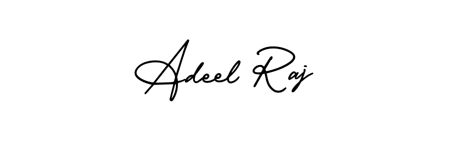 AmerikaSignatureDemo-Regular is a professional signature style that is perfect for those who want to add a touch of class to their signature. It is also a great choice for those who want to make their signature more unique. Get Adeel Raj name to fancy signature for free. Adeel Raj signature style 3 images and pictures png