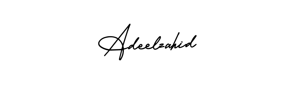 Use a signature maker to create a handwritten signature online. With this signature software, you can design (AmerikaSignatureDemo-Regular) your own signature for name Adeelzahid. Adeelzahid signature style 3 images and pictures png