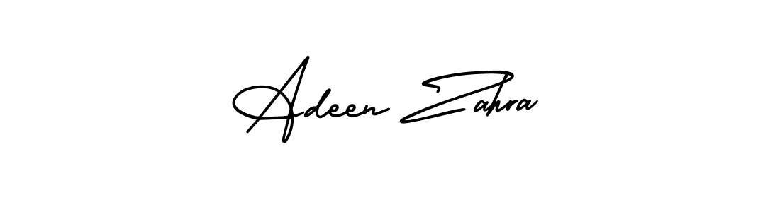 Use a signature maker to create a handwritten signature online. With this signature software, you can design (AmerikaSignatureDemo-Regular) your own signature for name Adeen Zahra. Adeen Zahra signature style 3 images and pictures png
