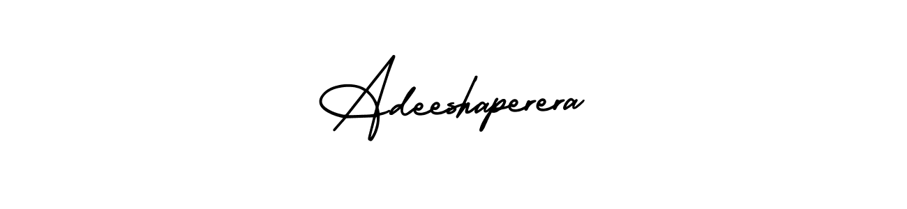 AmerikaSignatureDemo-Regular is a professional signature style that is perfect for those who want to add a touch of class to their signature. It is also a great choice for those who want to make their signature more unique. Get Adeeshaperera name to fancy signature for free. Adeeshaperera signature style 3 images and pictures png