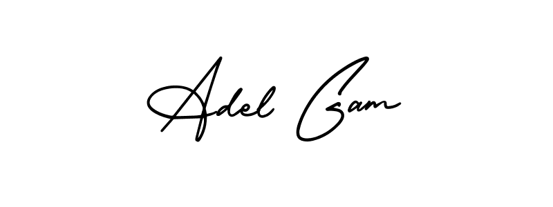 How to make Adel Gam signature? AmerikaSignatureDemo-Regular is a professional autograph style. Create handwritten signature for Adel Gam name. Adel Gam signature style 3 images and pictures png
