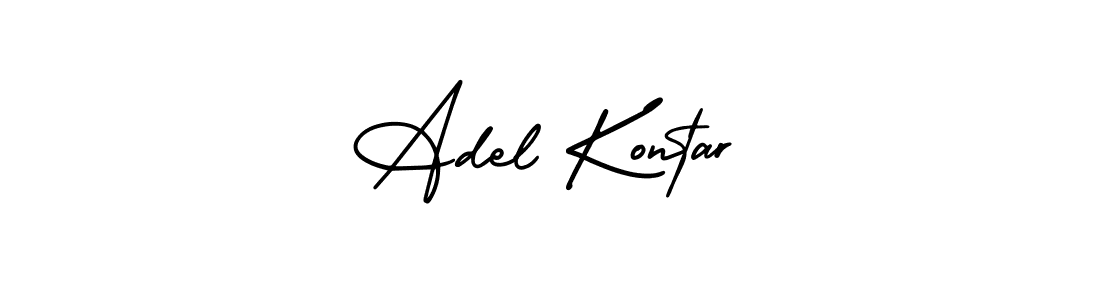 Use a signature maker to create a handwritten signature online. With this signature software, you can design (AmerikaSignatureDemo-Regular) your own signature for name Adel Kontar. Adel Kontar signature style 3 images and pictures png