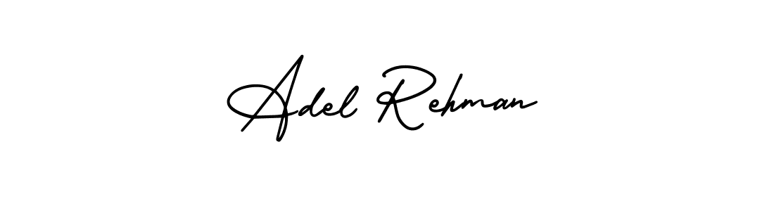 Use a signature maker to create a handwritten signature online. With this signature software, you can design (AmerikaSignatureDemo-Regular) your own signature for name Adel Rehman. Adel Rehman signature style 3 images and pictures png