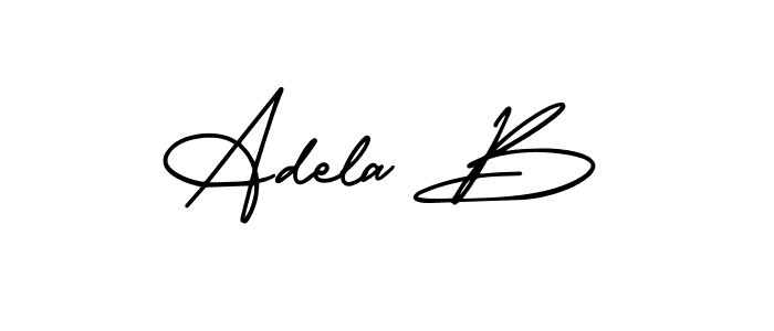 How to Draw Adela B signature style? AmerikaSignatureDemo-Regular is a latest design signature styles for name Adela B. Adela B signature style 3 images and pictures png