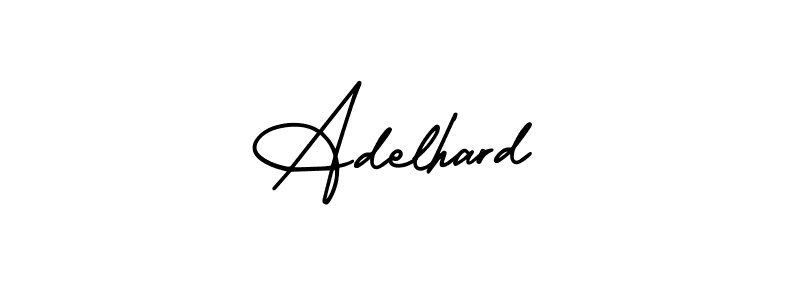 How to make Adelhard name signature. Use AmerikaSignatureDemo-Regular style for creating short signs online. This is the latest handwritten sign. Adelhard signature style 3 images and pictures png
