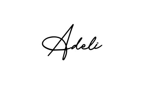 Make a beautiful signature design for name Adeli. With this signature (AmerikaSignatureDemo-Regular) style, you can create a handwritten signature for free. Adeli signature style 3 images and pictures png