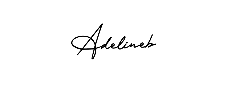 How to make Adelineb signature? AmerikaSignatureDemo-Regular is a professional autograph style. Create handwritten signature for Adelineb name. Adelineb signature style 3 images and pictures png