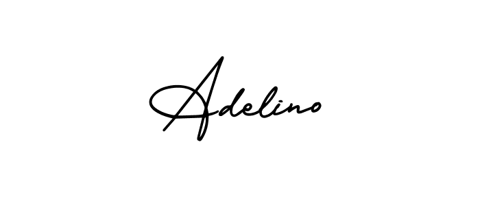 Design your own signature with our free online signature maker. With this signature software, you can create a handwritten (AmerikaSignatureDemo-Regular) signature for name Adelino. Adelino signature style 3 images and pictures png